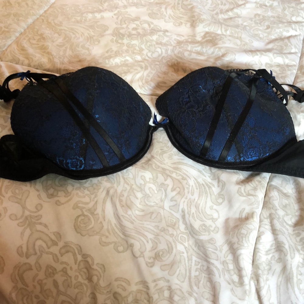 Blue Lacey bra